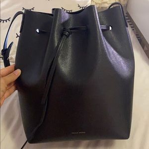 Mansur Gavriel Mini Saffiano Leather Bucket Bag